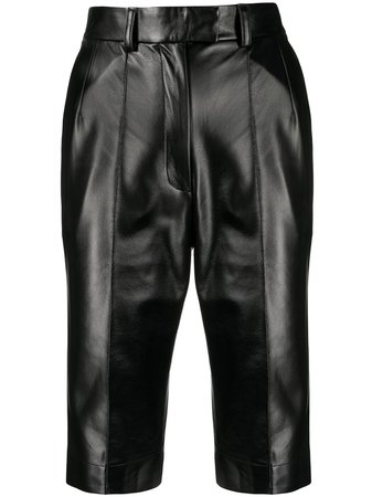 Materiel knee-length Faux Leather Shorts - Farfetch