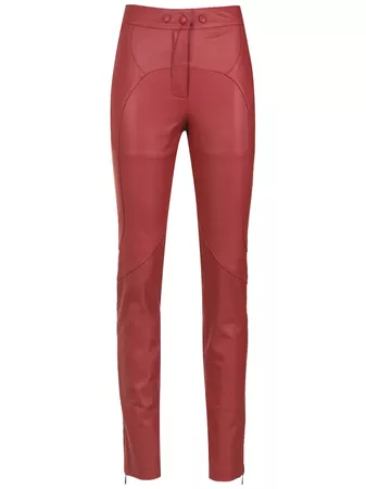 Buffy red leather pants