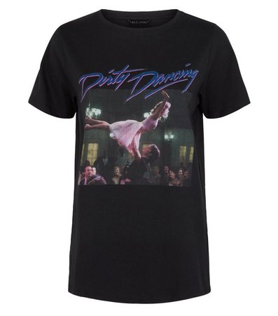 Black Logo Dirty Dancing T-Shirt | New Look