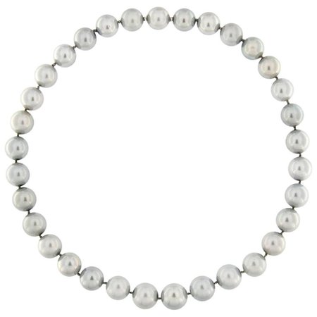 Jona Tahiti Light Grey Pearl Necklace