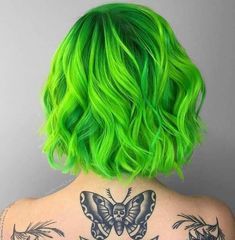 neon green hair