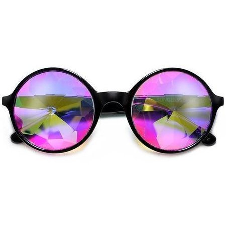 Round Crystal Kaleidoscope Glasses – Alien Outfitters