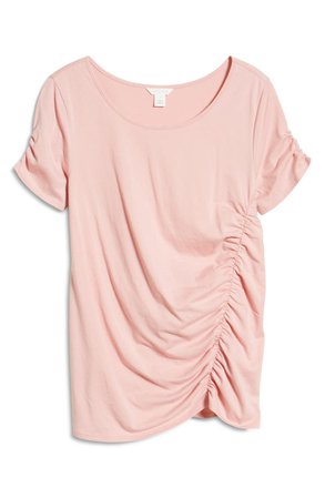 Caslon® Ruched Knit T-Shirt | Nordstrom