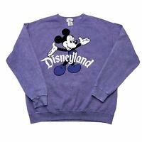 Disney Disneyland Retro Blue Mickey Acid Wash Pullover Sweatshirt ReTagged Large | eBay