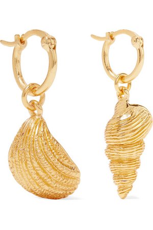Aurélie Bidermann | Panama gold-plated earrings | NET-A-PORTER.COM