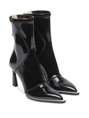 Fendi Fframe Structured Heel Ankle Boots | Farfetch.com