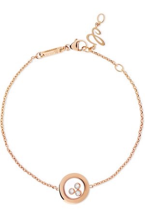 Chopard | Happy Diamonds 18-karat rose gold diamond bracelet | NET-A-PORTER.COM