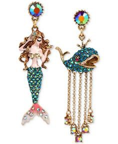 Betsey Johnson mermaid earrings