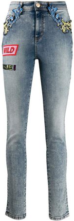 Barocco-detail skinny jeans