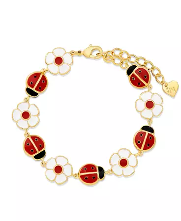 Ladybug & Flower Link Bracelet – Lily Nily