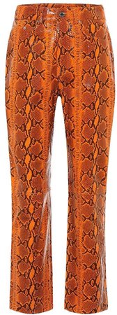 GRLFRND Shiloh Snake Skin Leather Pants