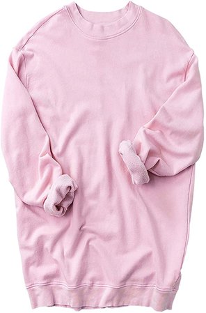 Women's Classic Solid Fleece Round Neck Sweatshirt at Amazon Women’s Clothing store
