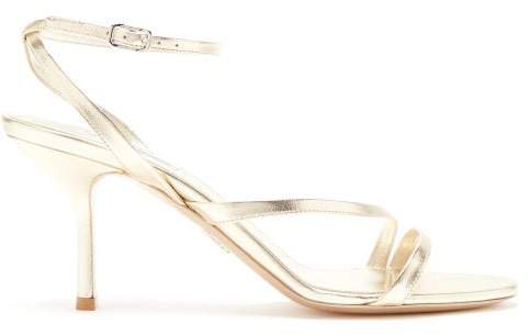 Metallic Leather Sandals - Womens - Gold