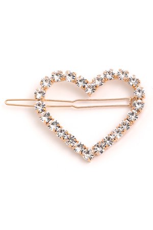 gold heart hair clip - Google Search