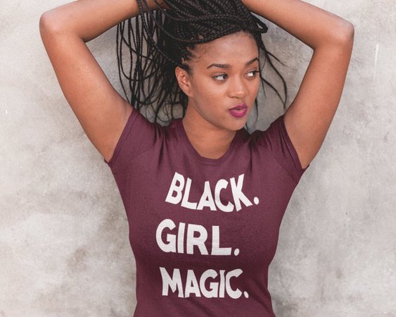 Burgundy Black Girl Magic Tshirt