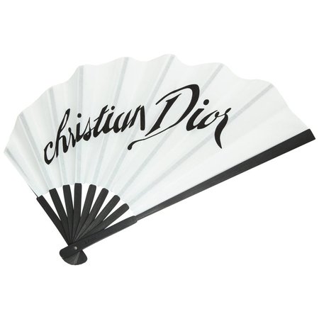 Christian Dior by John Galliano Logo Fan For Sale at 1stdibs