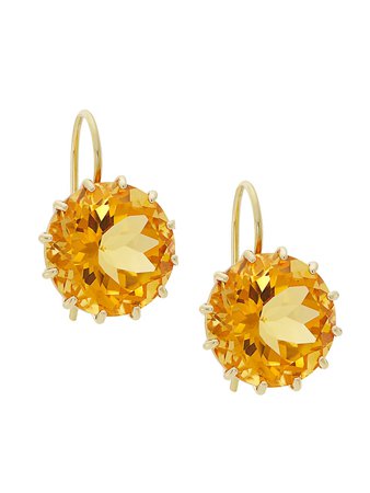Andrea Fohrman Kat 18K Yellow Gold & Citrine Drop Earrings
