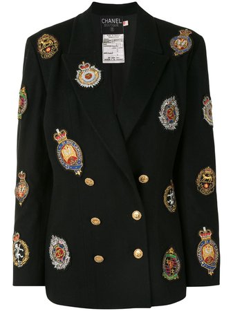 Chanel, Coat Of Arms Appliqués double-breasted Blazer