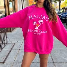 pink malibu oversized sweatshirts - Google Search
