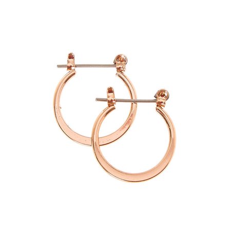 Rose Gold 12MM Hoop Earrings | Claire's US