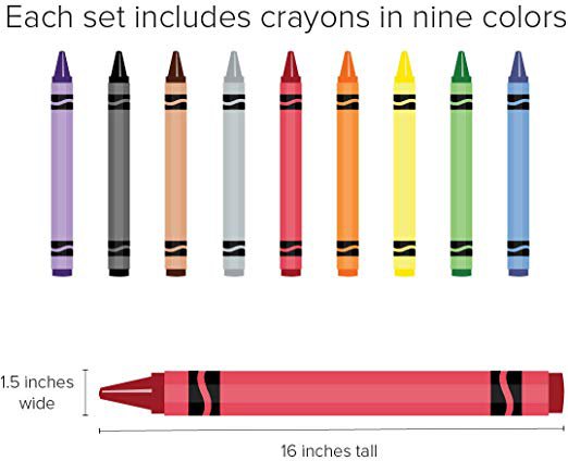 Amazon.com: Crayon Fabric Wall Decals - Set of 9 Coloring Crayons in 9 Different Colors - Removable, Reusable, Respositionable: Sunny Decals