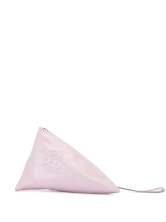 Ports V triangular embossed logo clutch bag pink VL9APO01HUC015 - Farfetch
