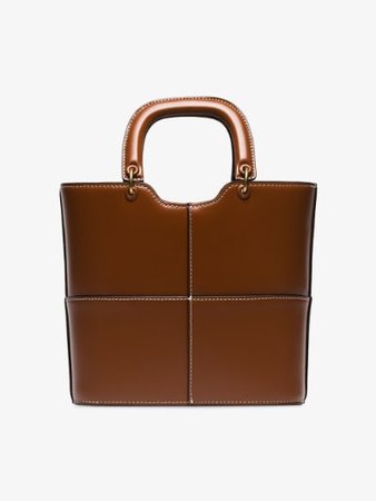 Staud brown andy leather tote bag | Browns