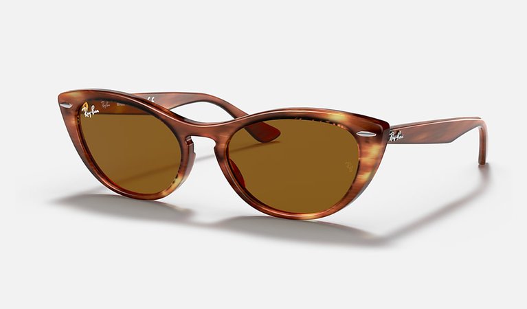 Nina Sunglasses in Tortoise and Brown | Ray-Ban®