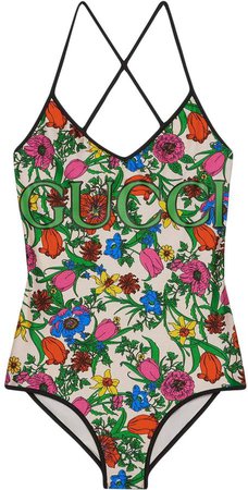 Pop Flora print swimsuit