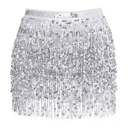 shine silver skirt