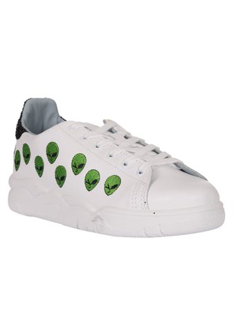 Chiara Ferragni Chiara Ferragni Stardust Sneakers - White Green - 10768353 | italist