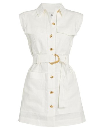 Aje | Belted Linen Shirt Dress | INTERMIX®