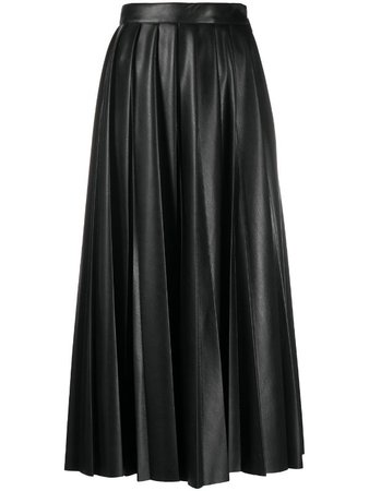MSGM faux-leather Pleated Skirt - Farfetch