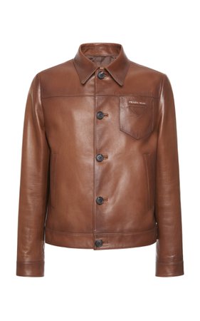 Appliquéd Leather Jacket by Prada | Moda Operandi