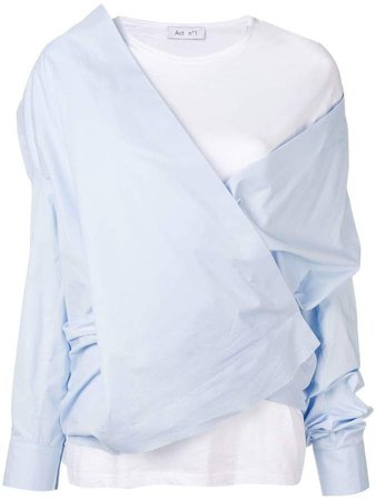 Act N°1 layered wrap blouse