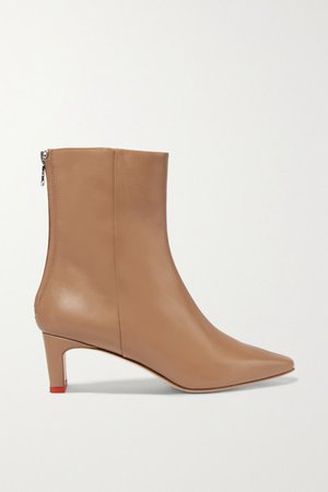 Ivy Leather Ankle Boots - Sand