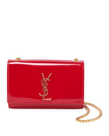 Saint Laurent Kate Small Shiny Box Crossbody Bag | Neiman Marcus