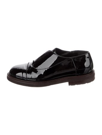 Marni Leather Oxfords - Black Flats, Shoes - MAN148600 | The RealReal