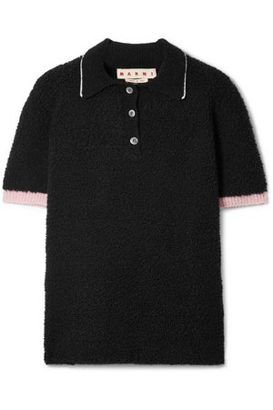 Marni | Wool-blend bouclé polo shirt | NET-A-PORTER.COM