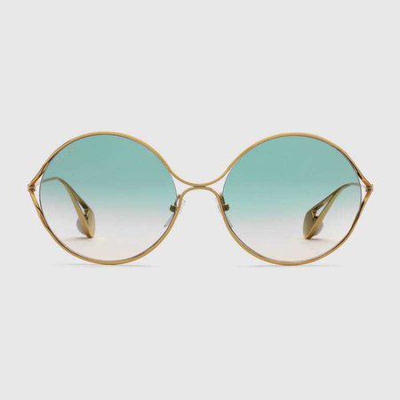 Round-frame metal sunglasses - Gucci Women's Round & Oval 506149I03308835