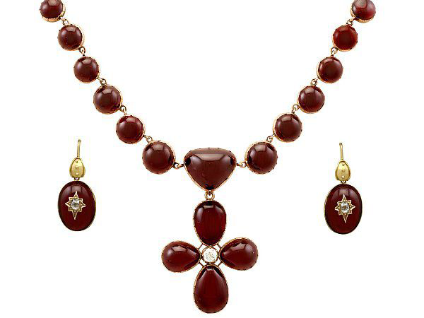 Garnet jewelry set