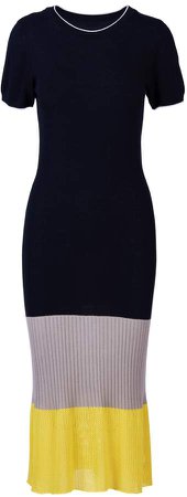 Acephala - Colour-Blocked Knitted Dress