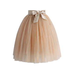 Amore Tulle Midi Skirt in Ice Orange - Skirt - BOTTOMS - Retro, Indie and Unique Fashion