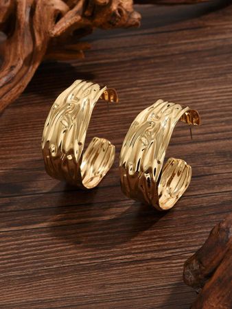 1pair Fashionable Oversized Earrings In European And American Style | SHEIN