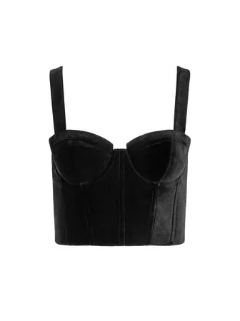 Jeanna Bustier Top In Black | Alice And Olivia