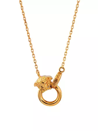 Shop Versace Goldtone Ring Pendant Necklace | Saks Fifth Avenue