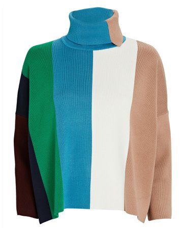 Victoria, Victoria Beckham Striped Turtleneck Sweater | INTERMIX®