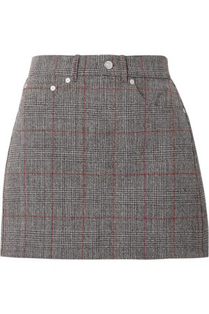 Helmut Lang | Femme checked wool mini skirt | NET-A-PORTER.COM