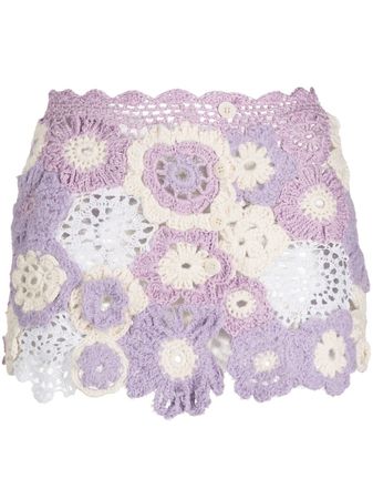 Marco Rambaldi crochet-knit button-up Miniskirt - Farfetch