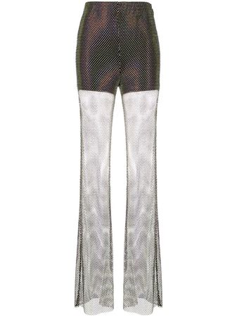 ROTATE crystal-embellished Sheer Trousers - Farfetch